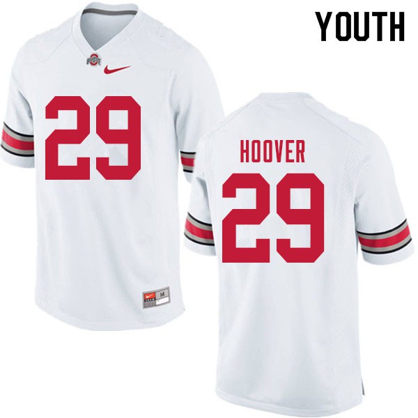 Ohio State Buckeyes #29 Zach Hoover Youth Stitch Jersey White OSU20454